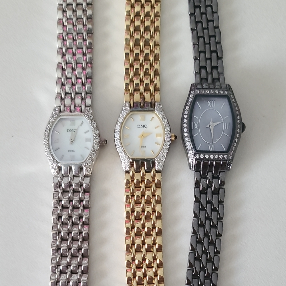 QVC Silver and Gold Watches Jubilee Link Design